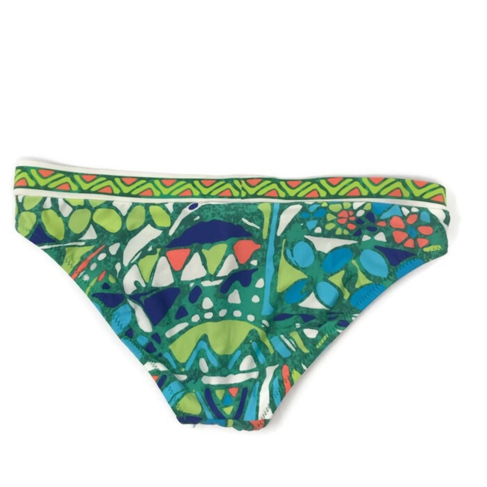 TRINA TURK Green Multicolor Abstract Bikini Size 8 - Picture 4 of 8